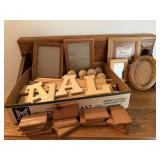 Wood crafts, frames, cedar blocks
