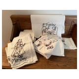 Embroidered dish towels