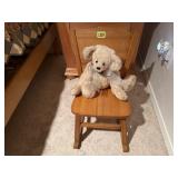Child rocking chair, teddy bear