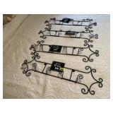 Horizontal wrought iron racks (4)
