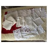 Vintage tablecloths, runners, table linens