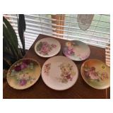 Decorative floral china plates (5)
