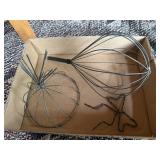 Wire hat forms, bow