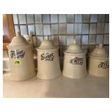Pfaltzgraff pottery 4 piece canister set,