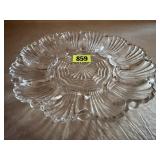 Glass egg plate