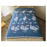Cottage core goose throw blanket