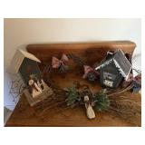 Grapevine garland, swag, birdhouses (2)
