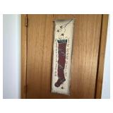 Christmas stocking wall hanging