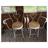White bistro chairs (2)