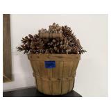 Basket of pinecones
