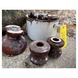 Enamel pan, insulators