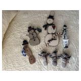 Snowman wall decor, ornaments