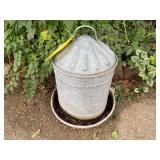 Galvanized poultry waterer