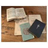 Religious books, eyeglasses