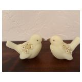 Hand painted Lefton glass birds (2)