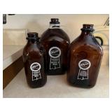 Flynn Dairy brown milk bottles (3)