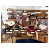 Snowman pillow, plush, floor sitter