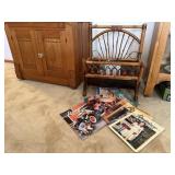 Rattan magazine rack, Reminisce, Amish magazines