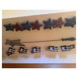 Americana wall decor, metal flag garland