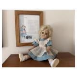 Vintage Toni doll, framed advertisement