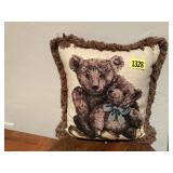 Teddy bear throw pillow
