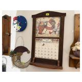 Wooden calendar holder