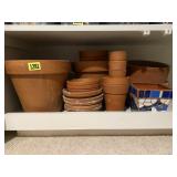 Clay flower pots