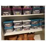 Tote of individual puzzles with box tops (10)