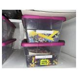 Tote of individual puzzles with box tops (2)
