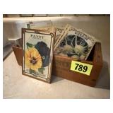 American Cheese box, seed packets
