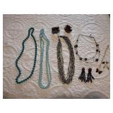 Beaded costume jewelry, lapel pins
