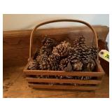 Basket of pinecones