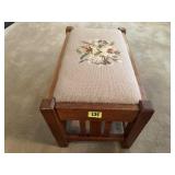 Needlepoint foot stool