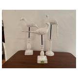White decorative birds (3)