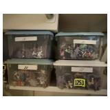 Tote of individual puzzles with box tops (4)
