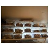 Tote of individual puzzles with box tops (15)