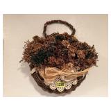 Dried floral wall basket