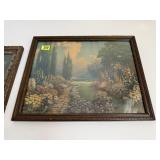 Antique landscape artwork