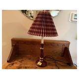 Red desk lamp