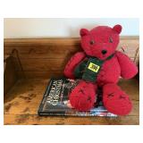 American Christmas book, holiday teddy bear