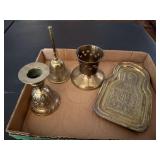 Grass tray, bells, votive holder