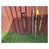 Farm tools, hay forks, chicken catcher