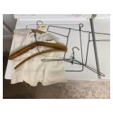 Shirt form, wooden hangers, nightgown