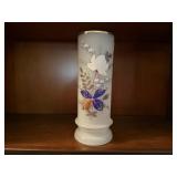 Hand painted glass vase