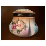 Floral china jar
