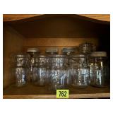 Clear canning jars