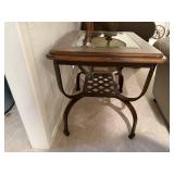 Glass inlay side table