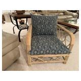 Rattan arm chair, cushions included