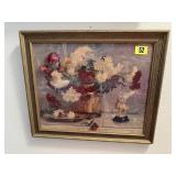 Vintage floral artwork;