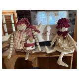 Patchwork snowman, needlepoint linen
